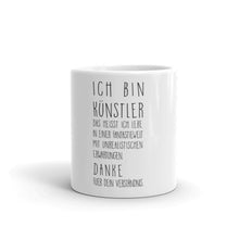 Load image into Gallery viewer, Ich bin Künstler Tasse - Art-apparel-world