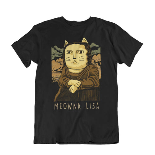 Meowna Lisa Men Shirt - Art-apparel-world